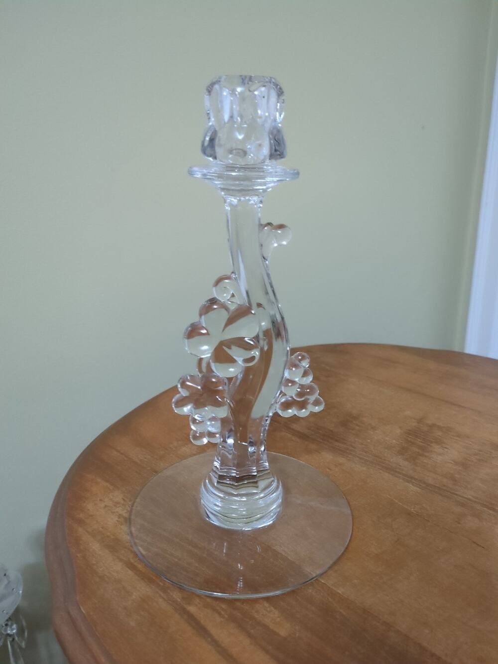 Heisey Grape Cluster #1445 10" Crystal Candlestick